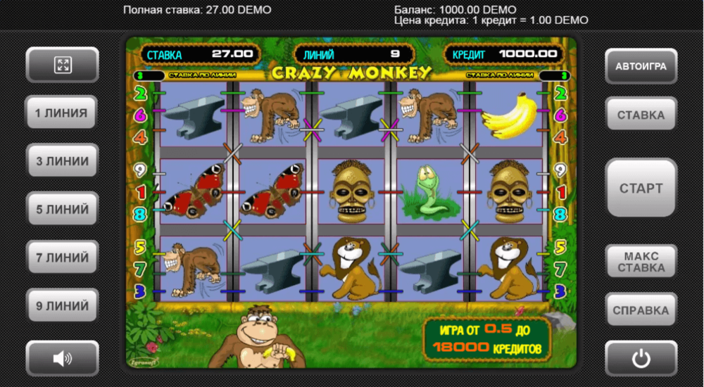 Скриншот игры Crazy Monkey